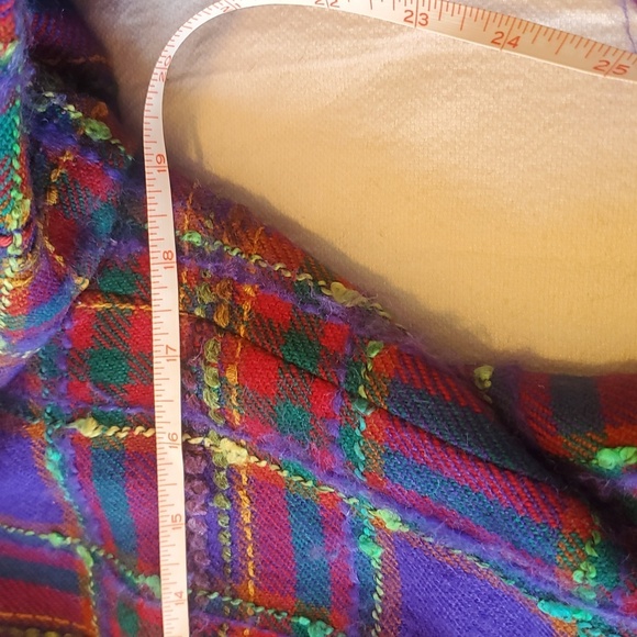 Carlisle Multicolor Plaid‎ Wool Lined Sz. 6 Blazer/Jacket with Black Accents - Picture 9 of 12